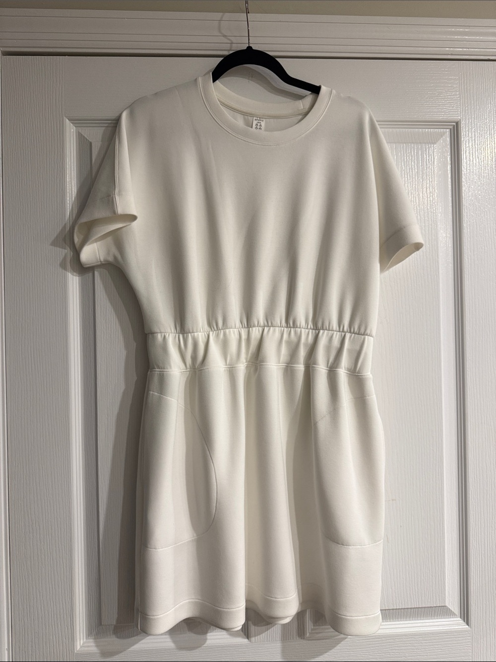 SPANX Ivory Short Sleeve Pocketed Dress